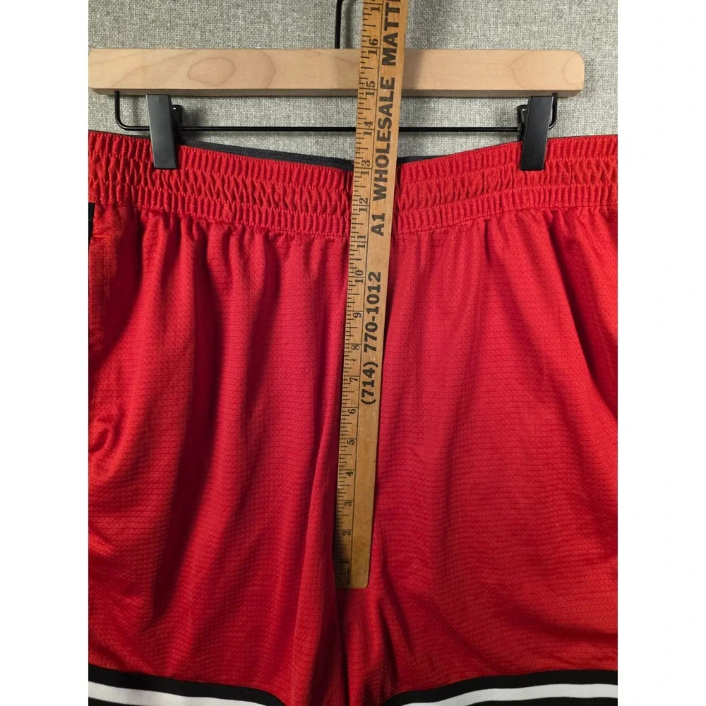 Nike Dri-FIT Mesh Basketball Shorts Red Black White Striped FV4933-657 Mens XL
